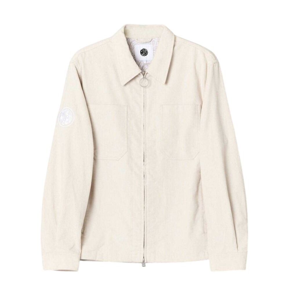 Pretty Green Mens Corduroy Overshirt / Stone